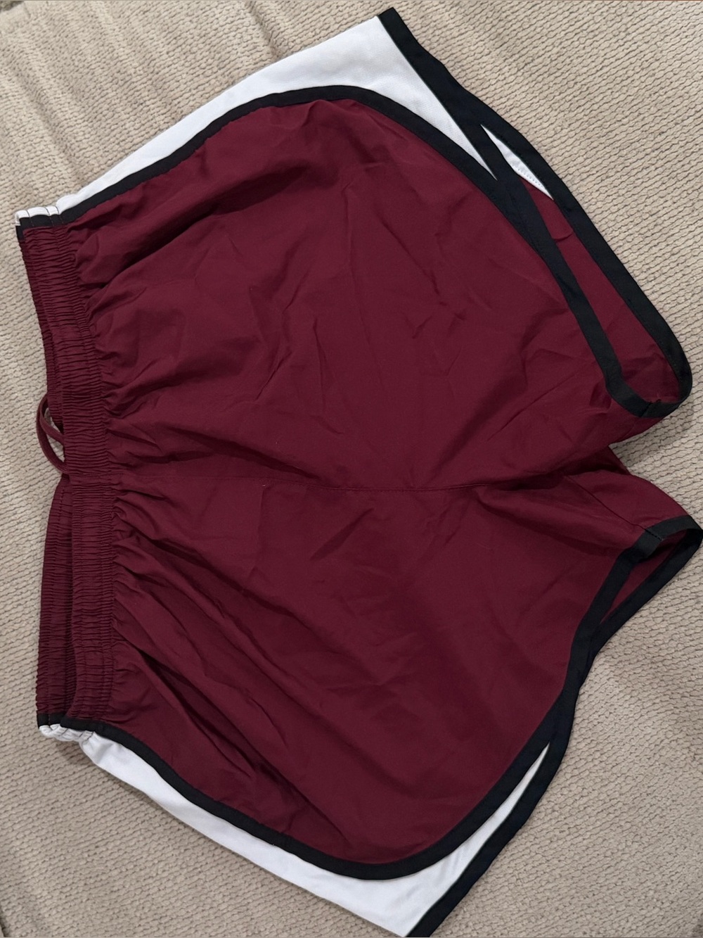 Sport-Tek Maroon & Light Gray Athletic Shorts